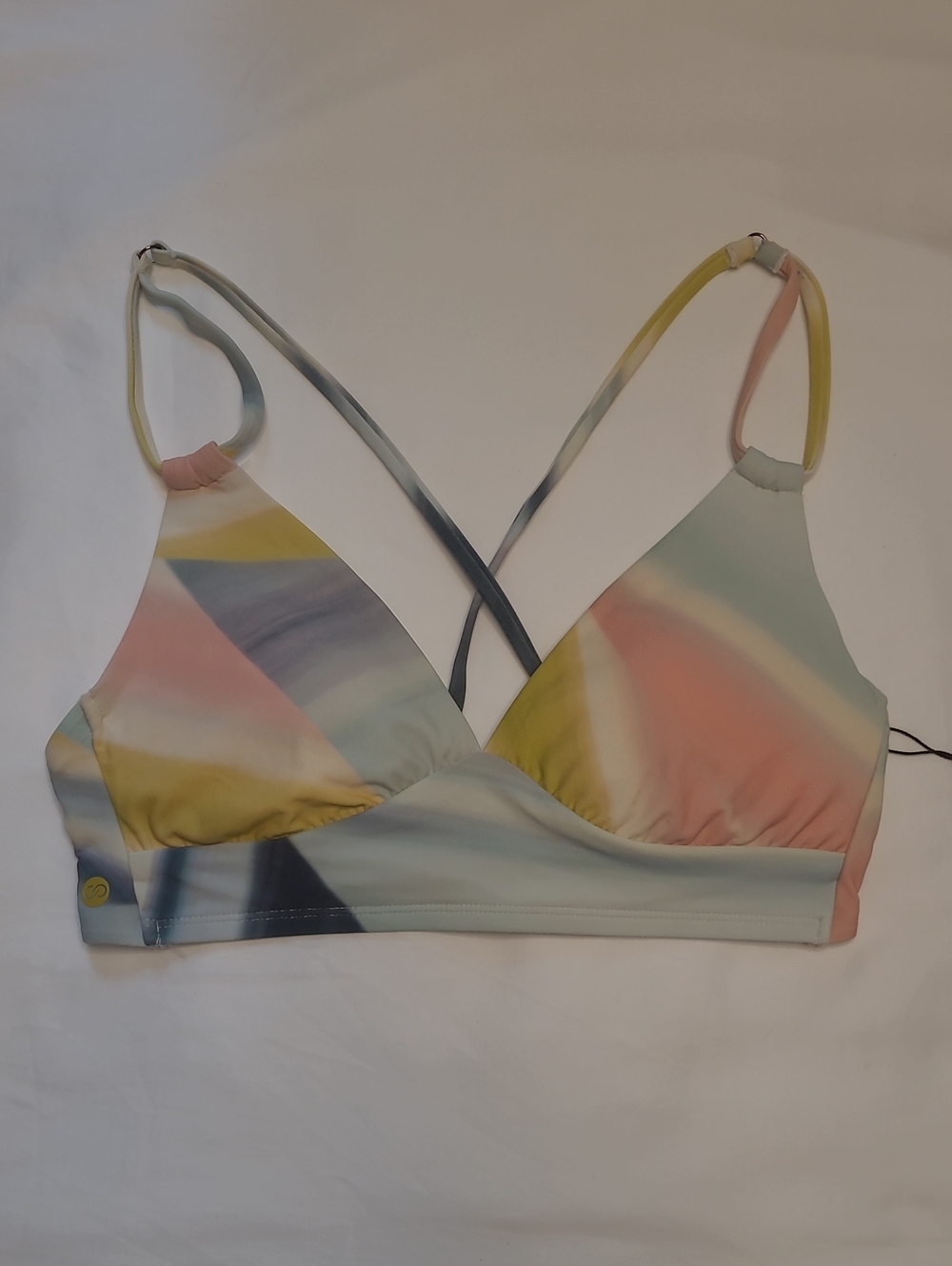 Calia Pastel Multicolor Swim Top - Yellow, Pink, Blue